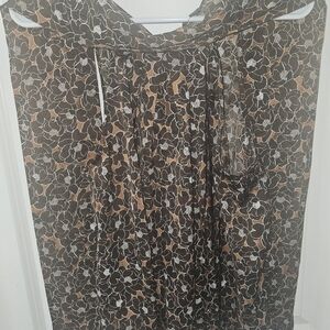 Banana Republic Floral Maxi Skirt in Brown, Black and Cream